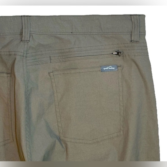Eddie Bauer Nylon Pants Mens 40 X 30 Green Khaki Stretch Hiking Travel Outdoor - Picture 9 of 9